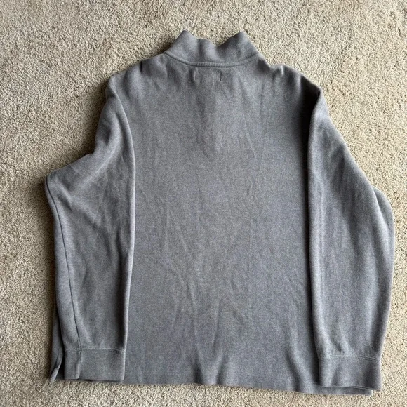 Polo Ralph Lauren Mens XXL Gray Quarter Zip Pullover Sweater Cotton Pony Logo - Picture 5 of 9